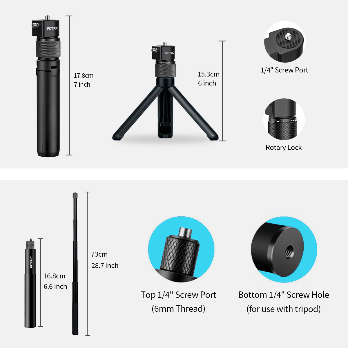 FOTRIC 73cm Invisible Selfie S - Photography Basics 评论和价格